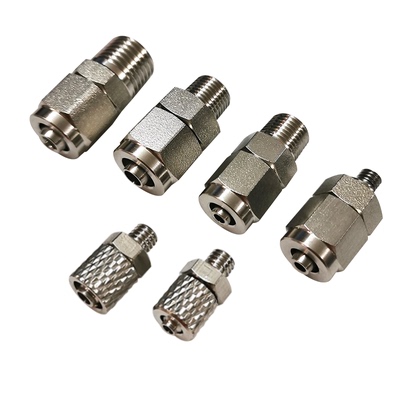 不锈钢快拧四氟管直通接头