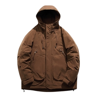 悟空有货冬季户外加厚连帽羽绒服男美式机能山系85白鸭绒保暖棉袄