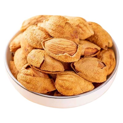 新疆巴旦木500g袋装坚果大杏仁年货美国扁桃干果孕妇零食巴坦木