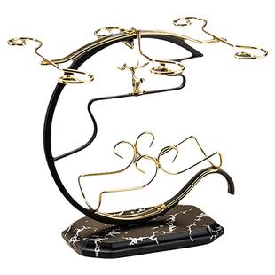 酒架醒酒器红酒杯套装欧式轻奢高档家用葡萄酒杯摆件玻璃高脚杯子