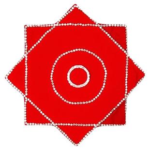 拜新年东北秧歌手绢花舞蹈专用春节成人手持麻纱八角巾表演出道具