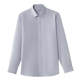 【云感免烫】金利来春夏新款男士白色衬衫莫代尔商务长袖衬衣男款