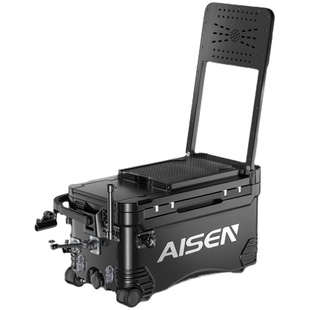 爱森黑金刚钓箱2025新款多功能钓箱钓鱼箱全套免安装带轮钓箱42升