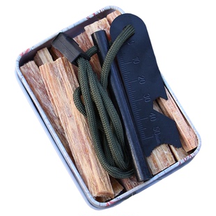 户外生存打火石松明子原木松油木野外火柴点火棒老式火镰火绒火源