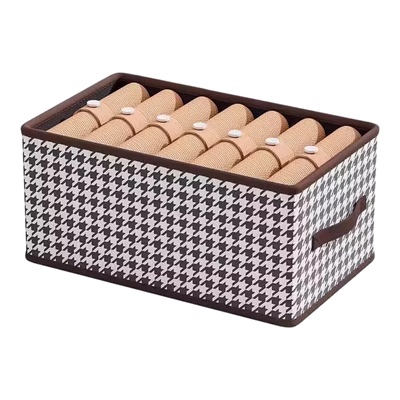 千鸟格布艺收纳盒耐磨家用展柜