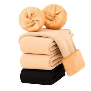 5双雪地袜地板袜子男女冬季加厚加绒肉色女袜女秋毛绒保暖袜中筒.