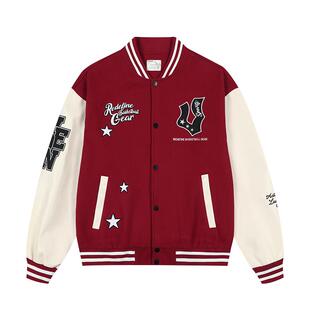 维动星驰棒球服外套男春秋季新款美式运动宽松休闲情侣开衫夹克女