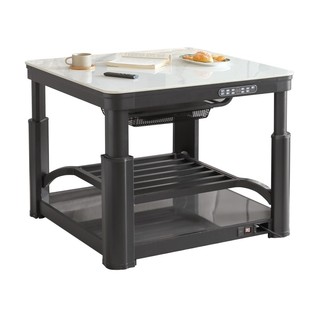 欧派取暖桌电暖桌新款升降岩板四面多功能电炉正方形烤火桌子家用