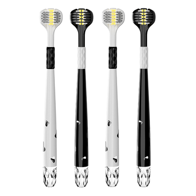 三面牙刷成人牙刷螺旋毛三面刷头