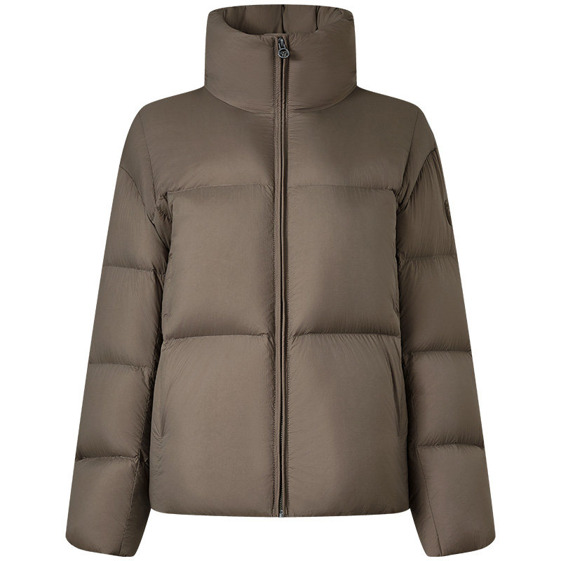 坦博尔冬季泡芙羽绒服女装短款立领加厚保暖显瘦百搭95高充绒外套