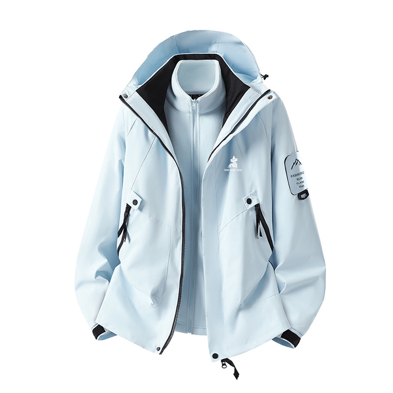 稻草人三合一冲锋衣女登山服外套
