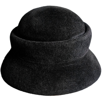 时间玫瑰捷克兔毛古着盆帽