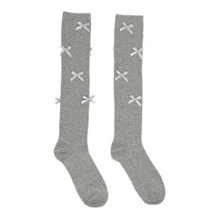 【鞠婧祎代言】 AVIA爱威亚蝴蝶结过膝袜女秋冬季显瘦保暖长筒袜