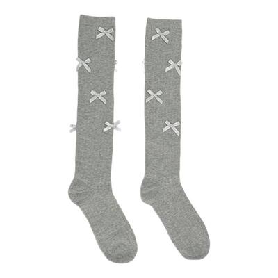 AVIA爱威亚蝴蝶结过膝袜女秋冬