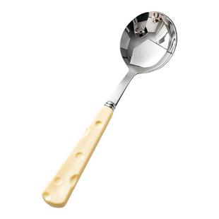 高颜值勺子不锈钢可爱儿童叉子家用吃饭高档精致甜品酸奶餐具套装