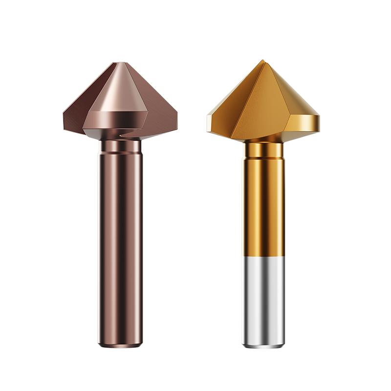 蓝胜三刃含钴倒角刀90度单刃新款去毛刺倒角器不锈钢沉孔铣刀钻头