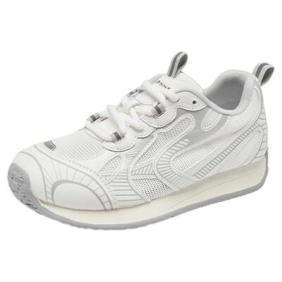 达芙妮银色厚底德训鞋女