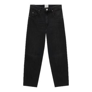 MARANT ETOILE2025 JANET纯色黑色牛仔长裤女