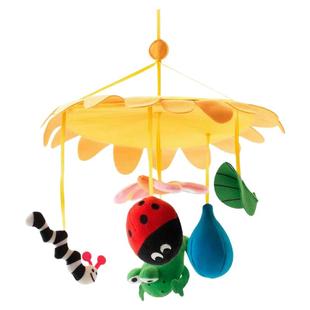 宜家克拉帕转转乐黄色新生玩具床挂件床铃毛绒布艺太阳花玩具床挂