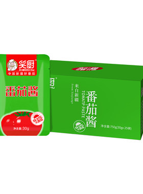 囤货笑厨新疆纯番茄酱30g*25袋