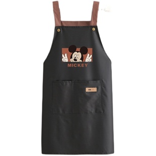 时尚帆布长袖围裙厨房家用防污耐脏罩衣女新款工作服定制logo印字