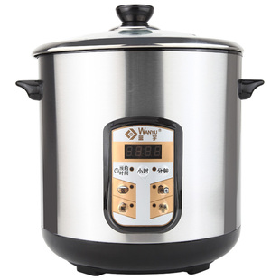 万宇110V多功能全自动电炖煲蒸304不锈钢电炖锅陶瓷炖盅煮粥煲汤