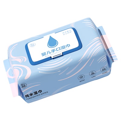 婴儿湿巾纸手口专用屁新生宝宝湿纸巾家用实惠装大包无酒精清洁