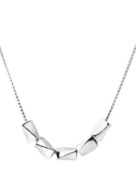 银项链中国黄金锁骨链女生