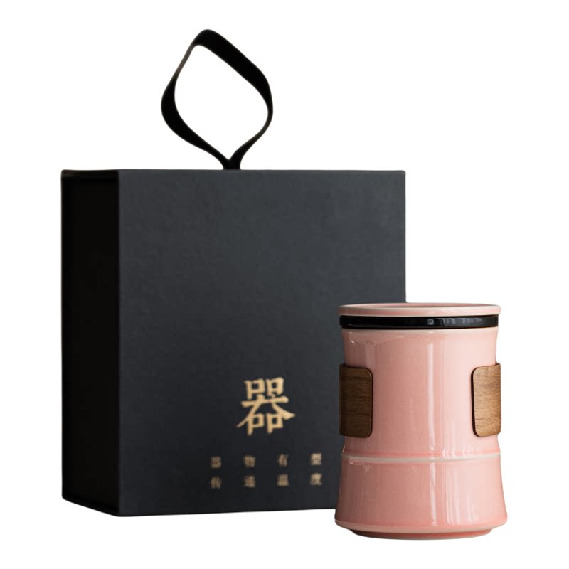 樱花粉陶瓷马克杯母亲节礼物定制
