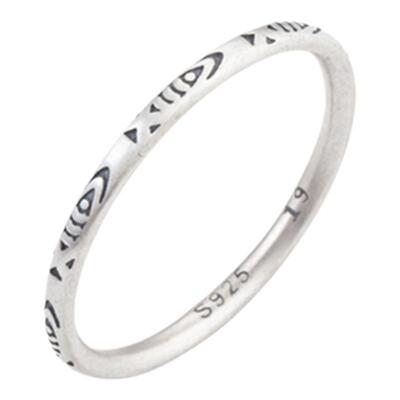 复古小鱼做旧纯银手工戒指