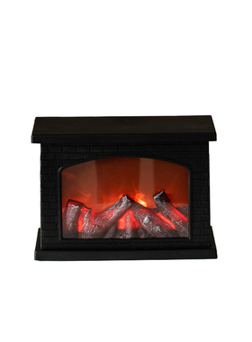 ins复古仿真火焰壁炉灯圣诞装饰电子氛围灯小众桌面摆件生日礼物