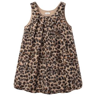 MUCMUKN【豹纹kitty】立体圈圈毛呢花苞连衣裙子百搭女童25冬新款