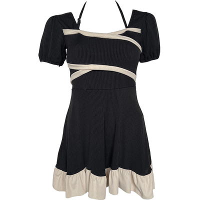 小香风女裙式连体泳装包邮休闲