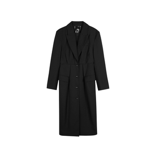 JNBY/江南布衣春季女装绵羊毛混纺西装领OL挺括通勤气质外套风衣