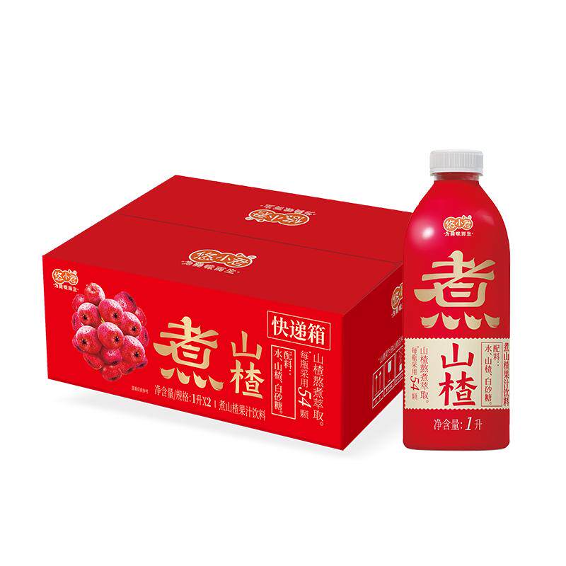 悠小君无添加煮山楂1L装大瓶
