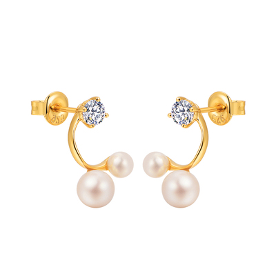 天然珍珠S925国标银材质耳环耳钉