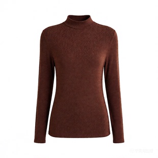 德绒保暖内衣加绒加厚460G半高领打底衫可外穿男士女士上衣秋衣