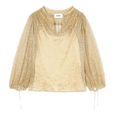 ba&sh松弛香槟色上衣气质衬衫