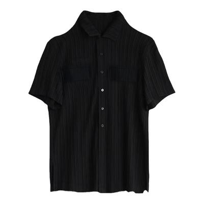 大码显瘦宽松休闲开衫短袖棉衬衫