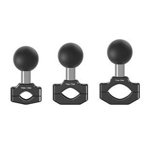 万向球头摩托车支架车把运动相机后视镜座铝合金抱箍底座中小管夹