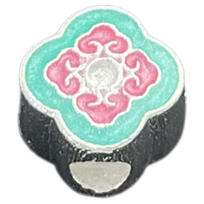 S925纯银镀金古法烧蓝隔珠散珠