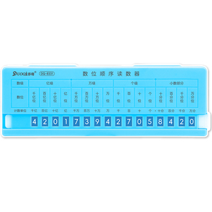 可移动数位顺序表读数器小学二三四五年级数学教具小数的认识卡片