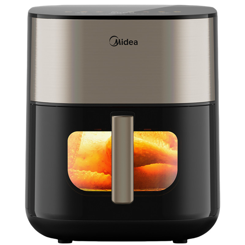 美的炎烤空气炸锅政府补贴家用大容量可视免翻面电炸锅新款正品