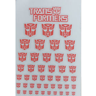 变形玩具贴纸汽车机器人标志博派转印贴狂派金刚霸电影天虎大黄蜂