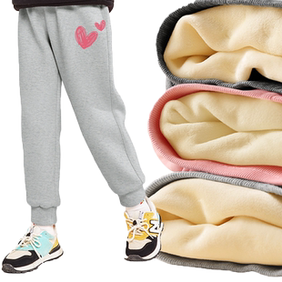 真维斯童装女童加绒裤子秋冬款女大童2025新款儿童冬季加厚运动裤