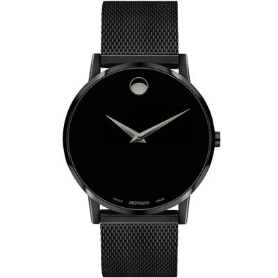 Movado系列黑色米兰编织链手表