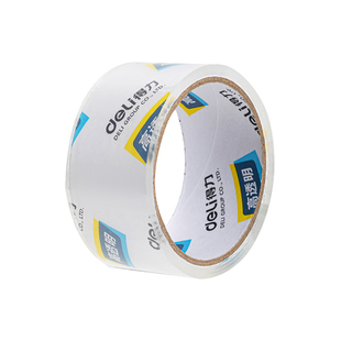 得力高透明胶带高粘度大卷封箱胶布批发大号加宽胶带封口包装不易断4.8/6厘米宽快递打包细窄胶带小卷可手撕