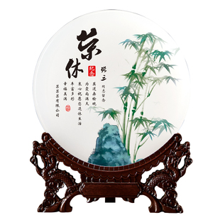 玉石纪念品摆件定制光荣退休周年纪念入职礼物荣誉感谢牌送老师