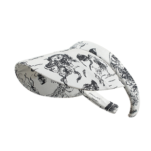 ROUIIEFAO设计师提花空顶遮阳帽女2025新款夏季户外防晒鸭舌帽子