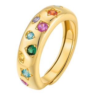 VEKE「质数」戒指复古轻奢简约气质小众指环活口戒指SR16921A